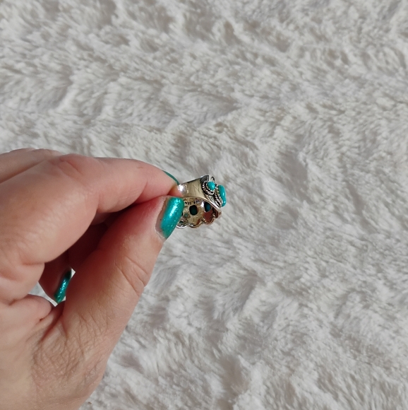 Sterling Silver Blue Arizona Turquoise Ring - Picture 6 of 7